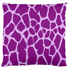 Giraffe Skin Purple Polka Large Cushion Case (two Sides) by Mariart