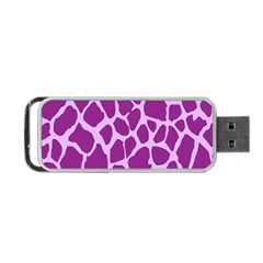 Giraffe Skin Purple Polka Portable Usb Flash (two Sides)