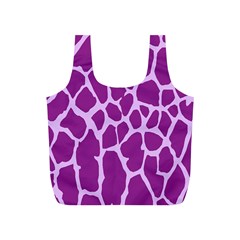 Giraffe Skin Purple Polka Full Print Recycle Bags (s)  by Mariart