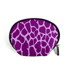 Giraffe Skin Purple Polka Accessory Pouches (small) 