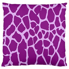 Giraffe Skin Purple Polka Large Flano Cushion Case (one Side) by Mariart