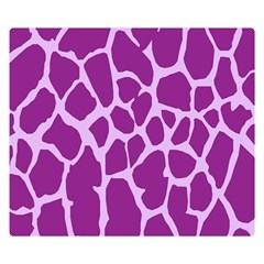 Giraffe Skin Purple Polka Double Sided Flano Blanket (small) 