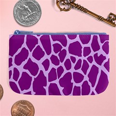 Giraffe Skin Purple Polka Large Coin Purse