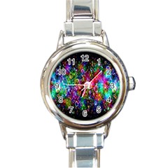 Colorful Bubble Shining Soap Rainbow Round Italian Charm Watch by Mariart