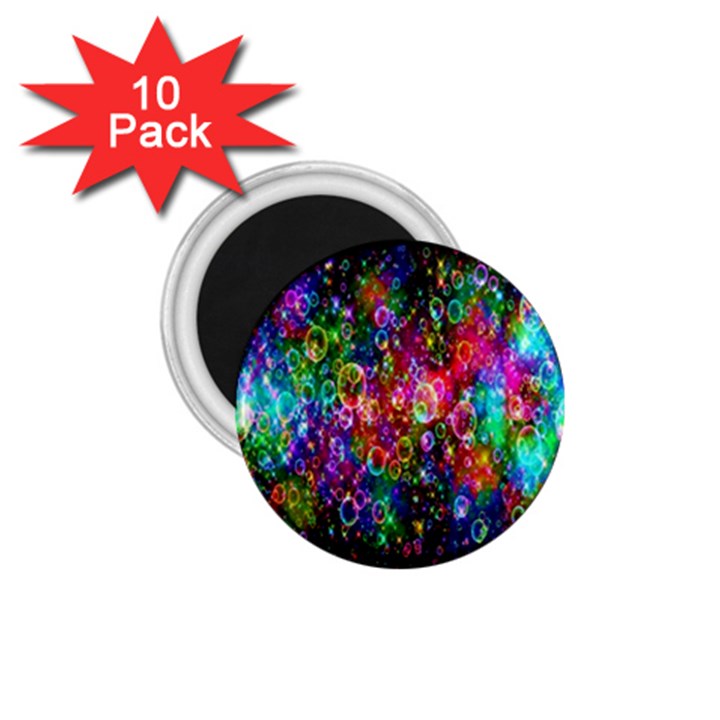 Colorful Bubble Shining Soap Rainbow 1.75  Magnets (10 pack) 