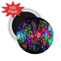 Colorful Bubble Shining Soap Rainbow 2 25  Magnets (100 Pack) 