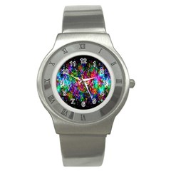 Colorful Bubble Shining Soap Rainbow Stainless Steel Watch by Mariart