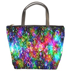 Colorful Bubble Shining Soap Rainbow Bucket Bags by Mariart