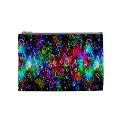 Colorful Bubble Shining Soap Rainbow Cosmetic Bag (medium)  by Mariart