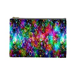 Colorful Bubble Shining Soap Rainbow Cosmetic Bag (large)  by Mariart