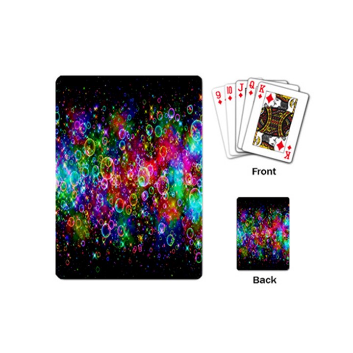 Colorful Bubble Shining Soap Rainbow Playing Cards (Mini) 