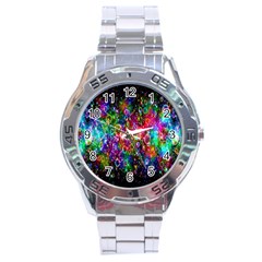 Colorful Bubble Shining Soap Rainbow Stainless Steel Analogue Watch by Mariart