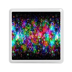 Colorful Bubble Shining Soap Rainbow Memory Card Reader (square)  by Mariart