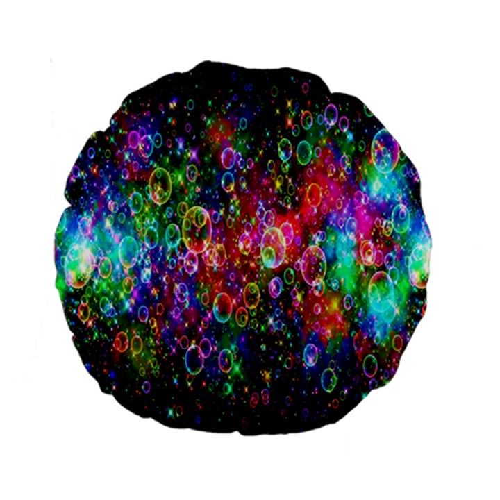 Colorful Bubble Shining Soap Rainbow Standard 15  Premium Round Cushions