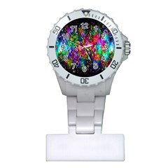 Colorful Bubble Shining Soap Rainbow Plastic Nurses Watch by Mariart