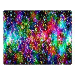 Colorful Bubble Shining Soap Rainbow Double Sided Flano Blanket (large) 