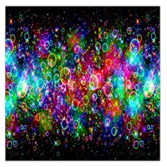 Colorful Bubble Shining Soap Rainbow Large Satin Scarf (square) by Mariart