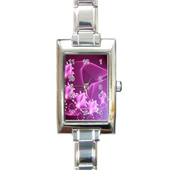 Lotus Sunflower Sakura Flower Floral Pink Purple Polka Leaf Polkadot Waves Wave Chevron Rectangle Italian Charm Watch by Mariart