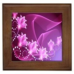 Lotus Sunflower Sakura Flower Floral Pink Purple Polka Leaf Polkadot Waves Wave Chevron Framed Tiles