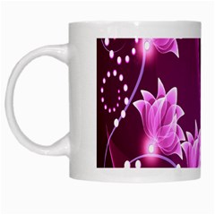 Lotus Sunflower Sakura Flower Floral Pink Purple Polka Leaf Polkadot Waves Wave Chevron White Mugs by Mariart