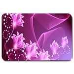 Lotus Sunflower Sakura Flower Floral Pink Purple Polka Leaf Polkadot Waves Wave Chevron Large Doormat  30 x20  Door Mat