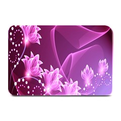 Lotus Sunflower Sakura Flower Floral Pink Purple Polka Leaf Polkadot Waves Wave Chevron Plate Mats by Mariart