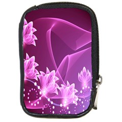 Lotus Sunflower Sakura Flower Floral Pink Purple Polka Leaf Polkadot Waves Wave Chevron Compact Camera Cases by Mariart