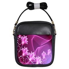 Lotus Sunflower Sakura Flower Floral Pink Purple Polka Leaf Polkadot Waves Wave Chevron Girls Sling Bags by Mariart