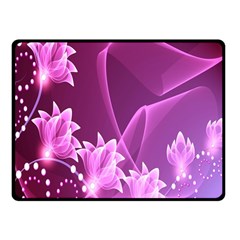 Lotus Sunflower Sakura Flower Floral Pink Purple Polka Leaf Polkadot Waves Wave Chevron Fleece Blanket (small)