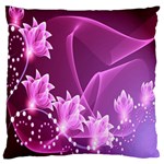 Lotus Sunflower Sakura Flower Floral Pink Purple Polka Leaf Polkadot Waves Wave Chevron Large Cushion Case (One Side) Front