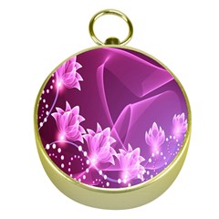 Lotus Sunflower Sakura Flower Floral Pink Purple Polka Leaf Polkadot Waves Wave Chevron Gold Compasses by Mariart