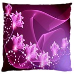 Lotus Sunflower Sakura Flower Floral Pink Purple Polka Leaf Polkadot Waves Wave Chevron Large Flano Cushion Case (One Side) Front