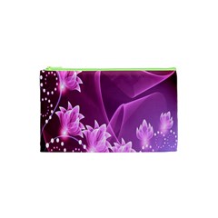 Lotus Sunflower Sakura Flower Floral Pink Purple Polka Leaf Polkadot Waves Wave Chevron Cosmetic Bag (xs) by Mariart