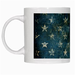 Grunge Ripped Paper Usa Flag White Mugs by Mariart