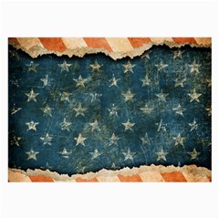 Grunge Ripped Paper Usa Flag Large Glasses Cloth (2-side)