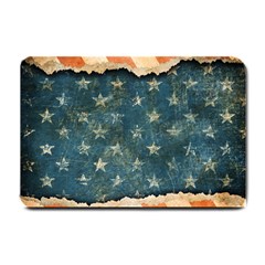 Grunge Ripped Paper Usa Flag Small Doormat 