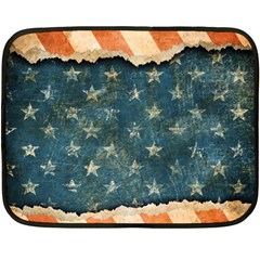 Grunge Ripped Paper Usa Flag Fleece Blanket (mini) by Mariart