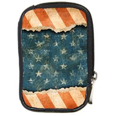 Grunge Ripped Paper Usa Flag Compact Camera Cases by Mariart