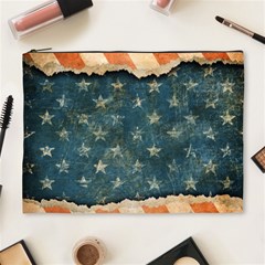 Grunge Ripped Paper Usa Flag Cosmetic Bag (xl) by Mariart