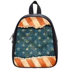 Grunge Ripped Paper Usa Flag School Bags (small)  by Mariart