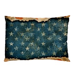 Grunge Ripped Paper Usa Flag Pillow Case (two Sides) by Mariart