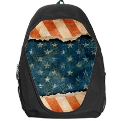 Grunge Ripped Paper Usa Flag Backpack Bag by Mariart