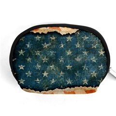 Grunge Ripped Paper Usa Flag Accessory Pouches (medium)  by Mariart