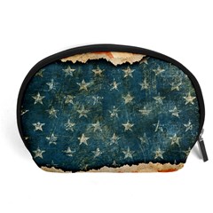 Grunge Ripped Paper Usa Flag Accessory Pouches (large)  by Mariart