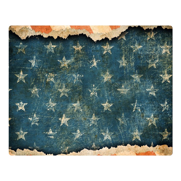 Grunge Ripped Paper Usa Flag Double Sided Flano Blanket (Large) 