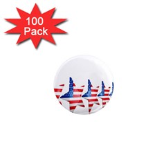 Multiple Us Flag Stars Line Slide 1  Mini Magnets (100 Pack)  by Mariart