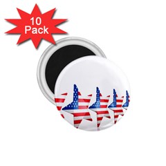 Multiple Us Flag Stars Line Slide 1 75  Magnets (10 Pack)  by Mariart