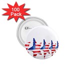 Multiple Us Flag Stars Line Slide 1.75  Buttons (100 pack)  Front