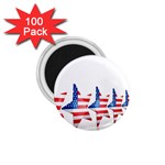 Multiple Us Flag Stars Line Slide 1.75  Magnets (100 pack)  Front