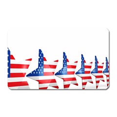 Multiple Us Flag Stars Line Slide Magnet (rectangular) by Mariart